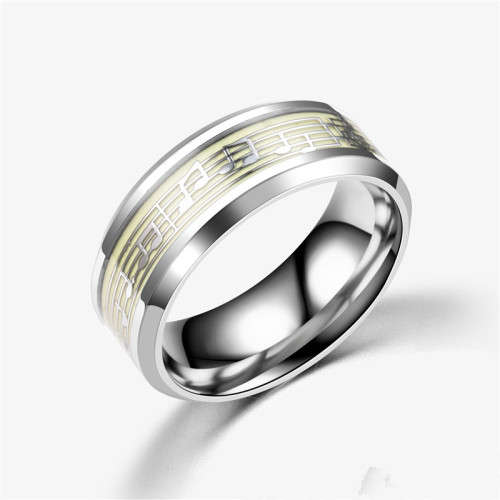 Titanium Musical Music Note Fun Design Band. Ring Size 6,7,8,9,10,11,12,13